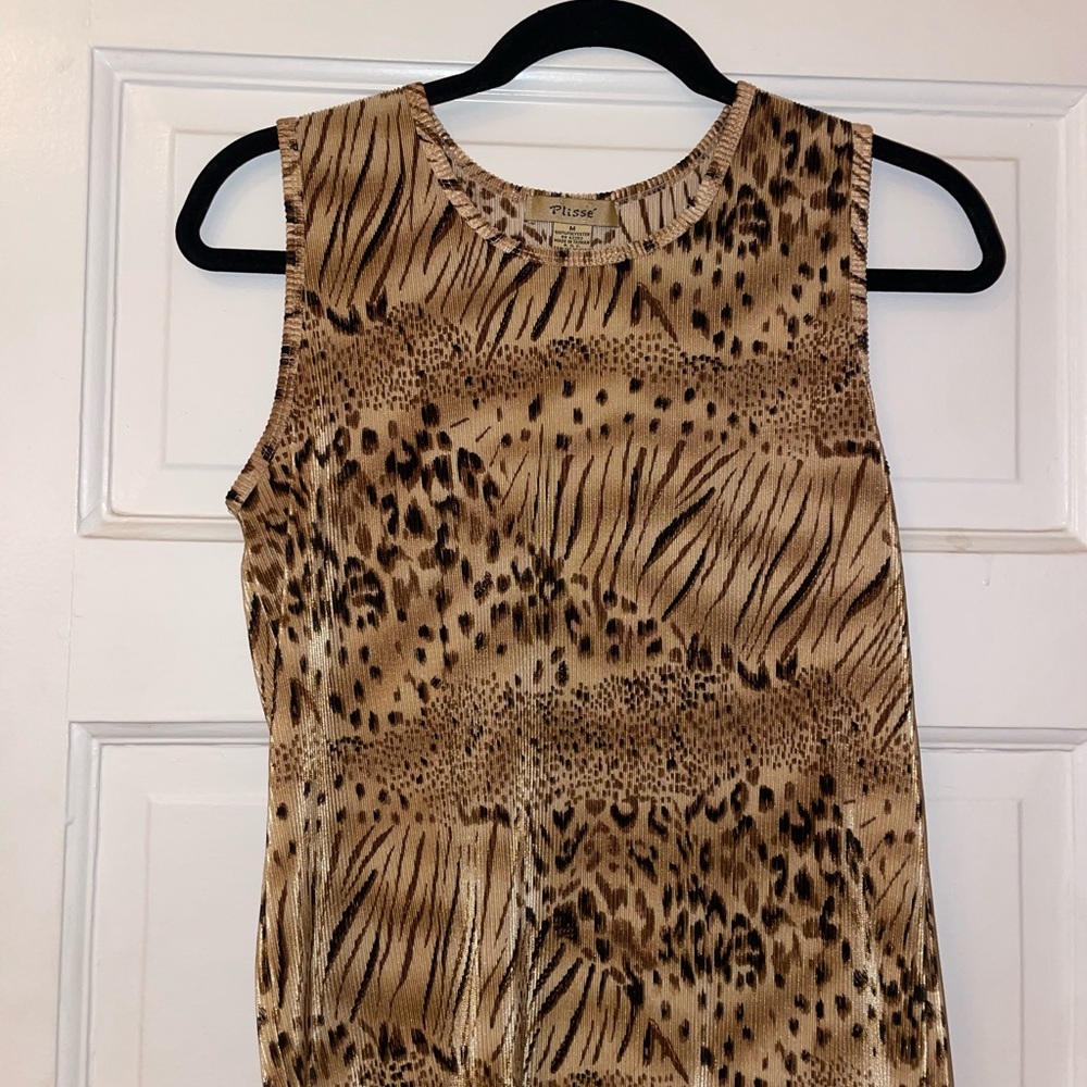 Animal Print Sleeveless Top